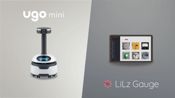 写真：ugo miniとタブレットに表示されたLiLz Gauge