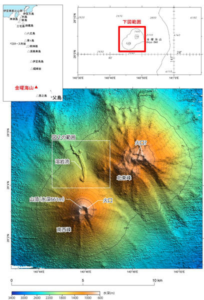 海底地形の平面図