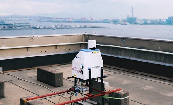 写真：屋外に設置されたドップラーライダー