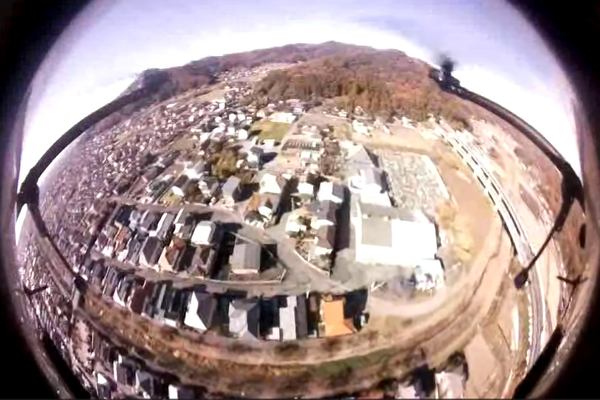 写真：上空から撮影したDID地区