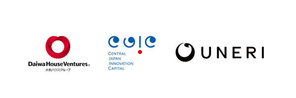 大和ハウスグループ投資事業有限責任組合、東海研究開発1号投資事業有限責任組合、UNERI1号投資事業有限責任組合のロゴ