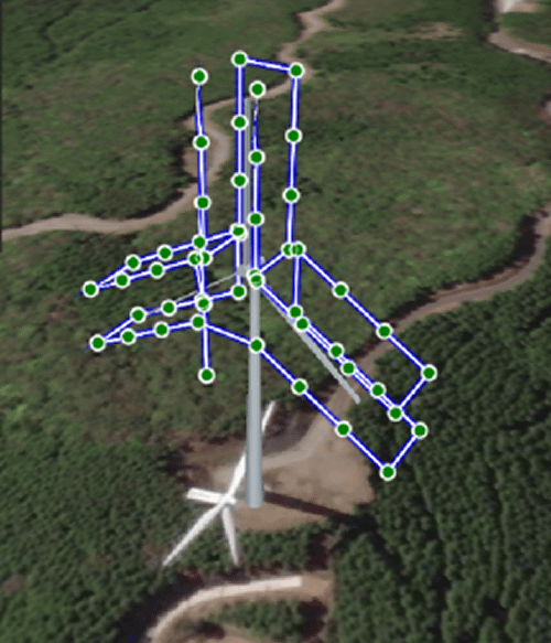 風力発電設備ブレード点検のウェイポイント