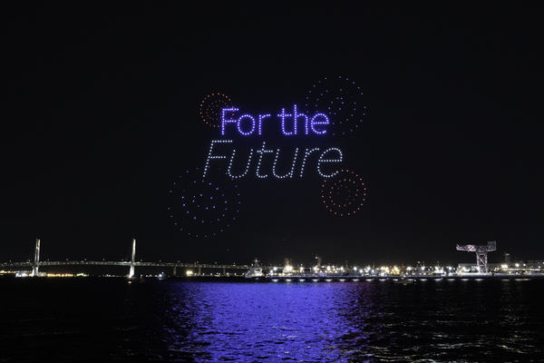 GREEN×EXPO 2027」開幕1年前を記念したドローンショー、ミャクミャクと