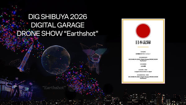 DIG SHIBUYA 2026 Digital Garage DRONE SHOW “Earthshot”のイメージ