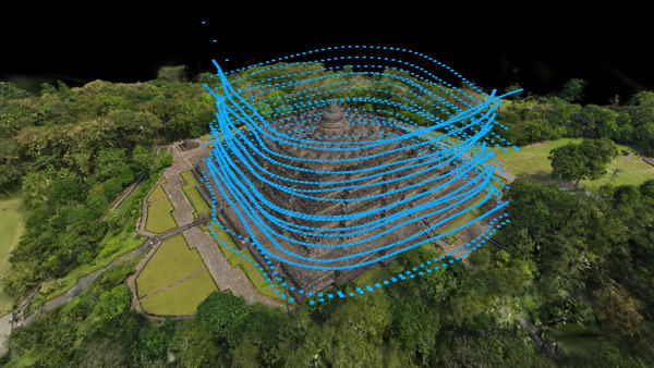 ボロブドゥール寺院の3D空間データ