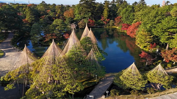 写真:上空から撮影した兼六園