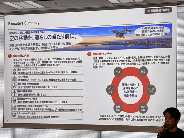 スライド:共同検討の内容、共同検討メンバーの事業分野