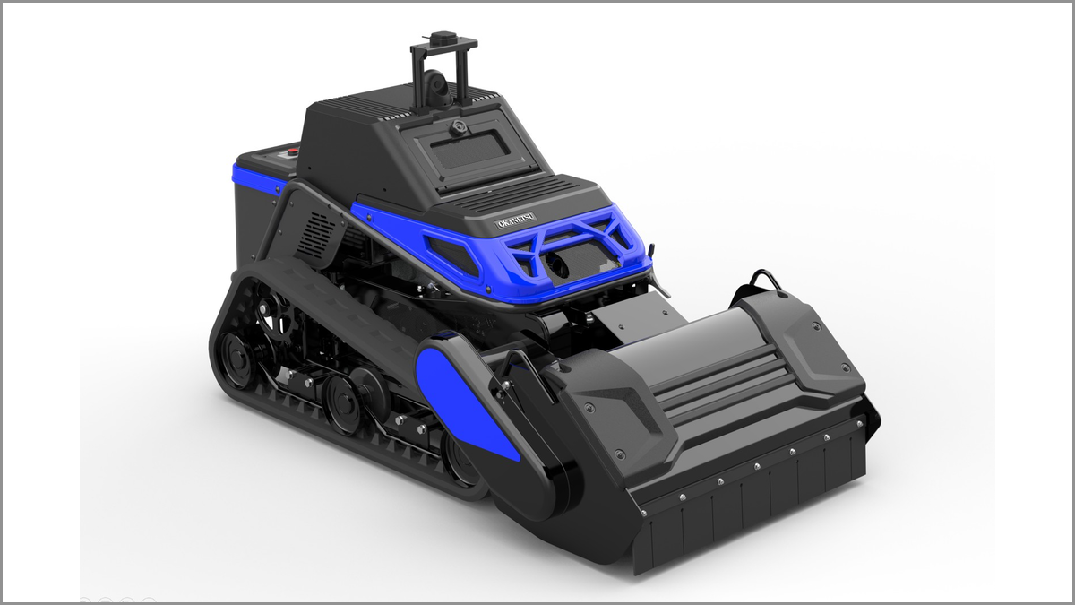 オカネツ工業、AI+自律走行ハンマーナイフ草刈機「MAIRAVO」発表