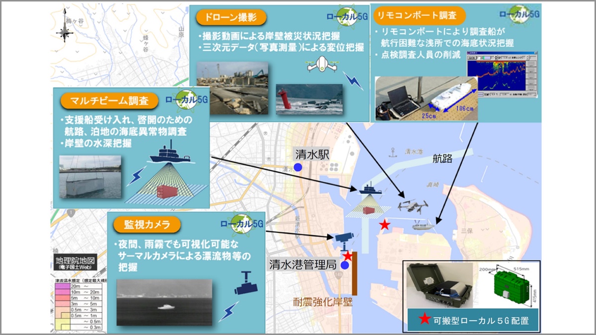 国際航業・NEC・電気興業、ローカル5Gを活用した港湾施設の強靭化