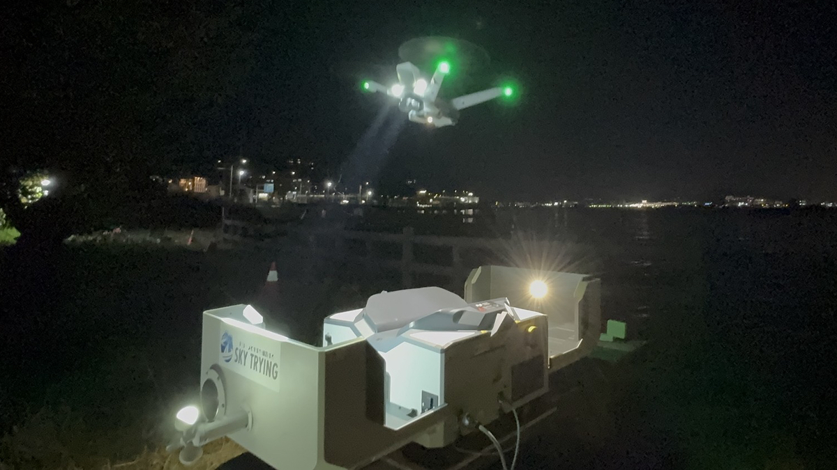 SKY TRYING、厳島水中花火大会でドローン警戒監視運用を実施