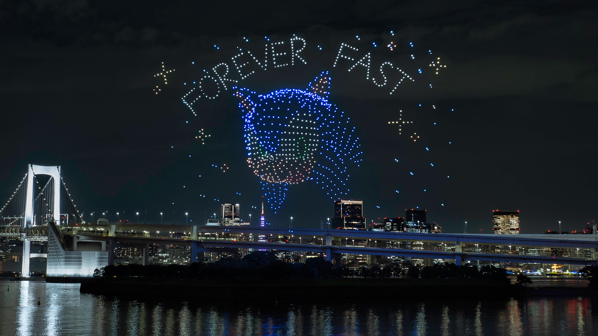 1,000機のドローンショー「ODAIBA DRONE SHOW 2026」開幕、第2期は9/18